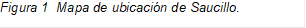 Figura 1  Mapa de ubicación de Saucillo.