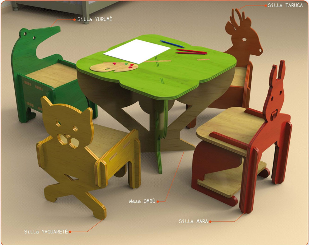 Kimkelen: Autochthonous project of children's furniture and games.